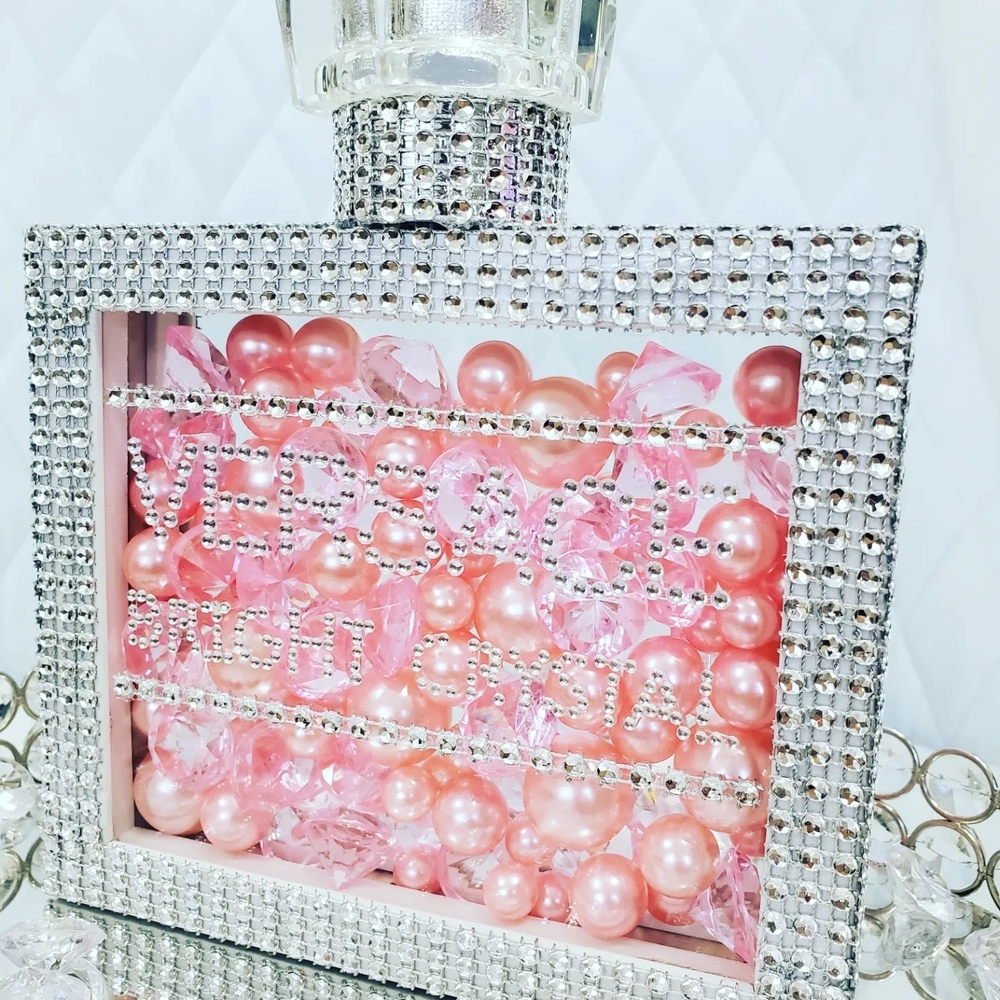 Versace Bright Crystal Decorative Accent - Pink and Silver